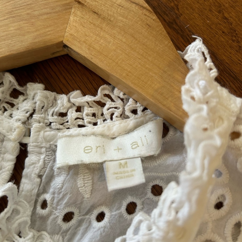 Anthropologie eri + ali White Eyelet Top - Picture 2 of 6